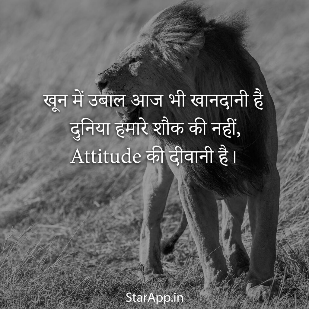 Attitude status in hindi True