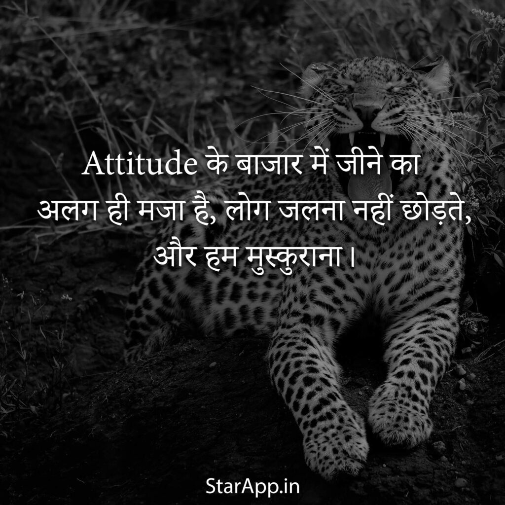 एटीट्यूड स्टेटस हिंदी शायरी  Attitude Status in Hindi Shayari